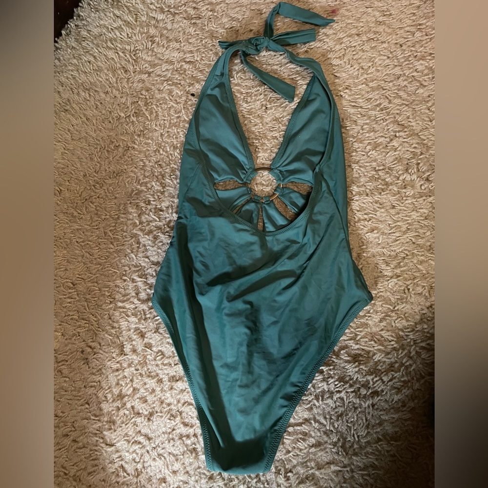 Green bathing suit one piece